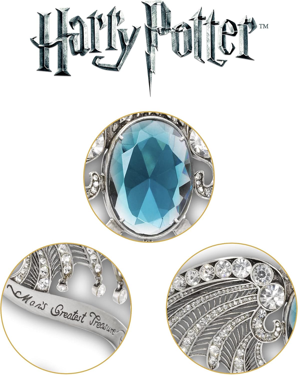 The Noble Collection Harry Potter Ravenclaw Diadem - 5.5in (14cm) Silver Plated Diadem Prop Replica - Officially Licensed Film Set Movie Props Gifts Jewellery