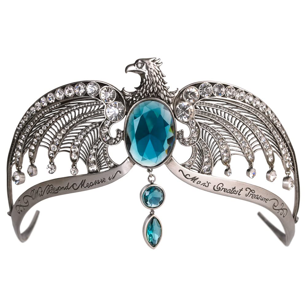 The Noble Collection Harry Potter Ravenclaw Diadem - 5.5in (14cm) Silver Plated Diadem Prop Replica - Officially Licensed Film Set Movie Props Gifts Jewellery