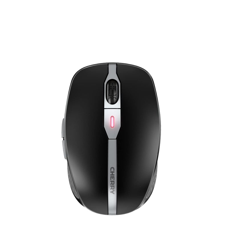 CHERRY MW 9100, wireless and rechargeable mouse, connection via Bluetooth or 2.4 GHz radio, precise 2400 dpi sensor, AES-128 encryption, black