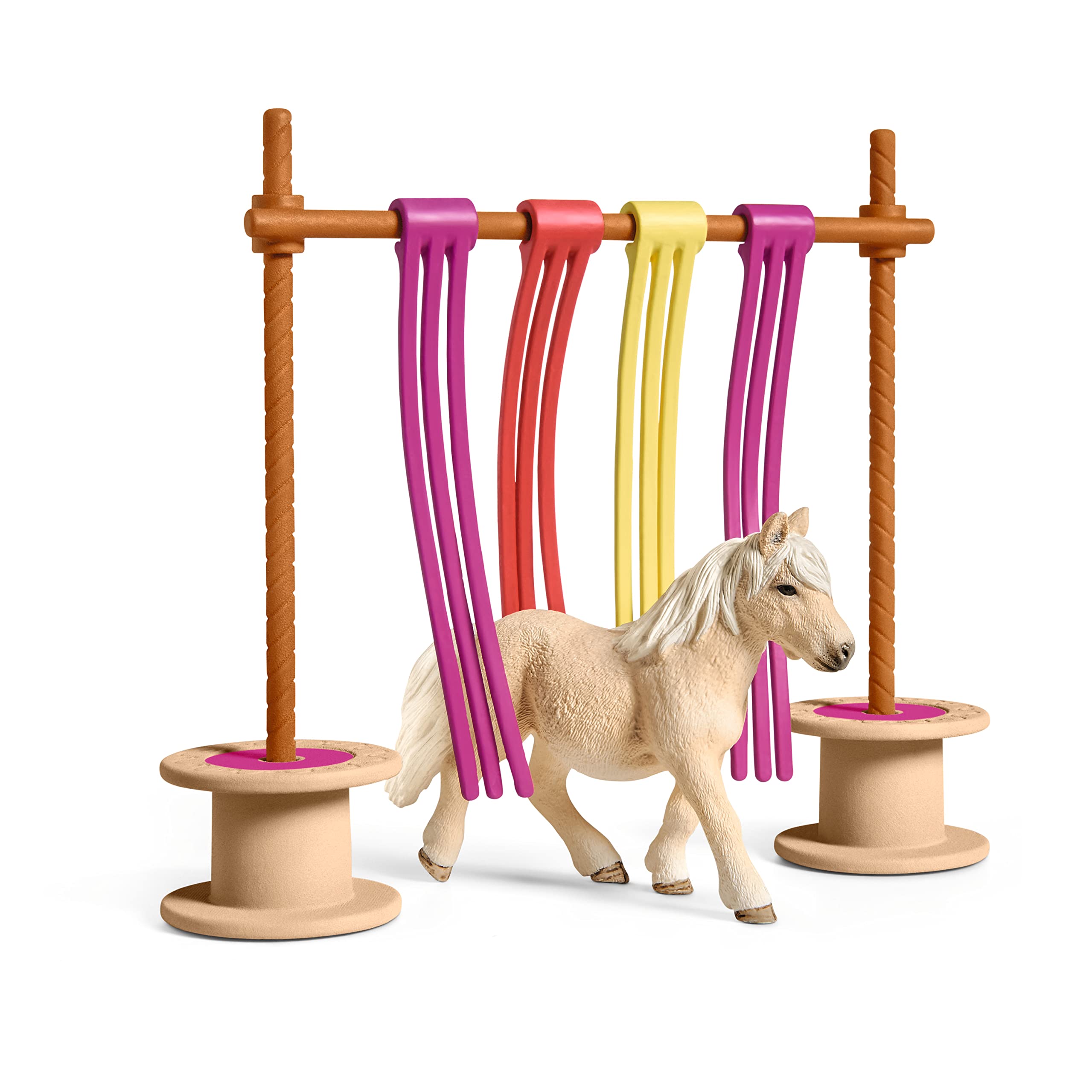 schleich 42484 Pony Curtain Obstacle Farm World Playset for ages 3-8 years Updated packaging
