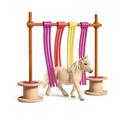 schleich 42484 Pony Curtain Obstacle Farm World Playset for ages 3-8 years Updated packaging
