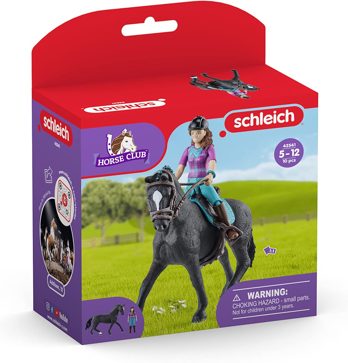 SCHLEICH 42541n Horse Club Lisa & Storm Horse Club Toy Playset for children aged 5-12 Years & 42542n Horse Club Sarah & Mystery Horse Club Toy Playset for children aged 5-12 Years