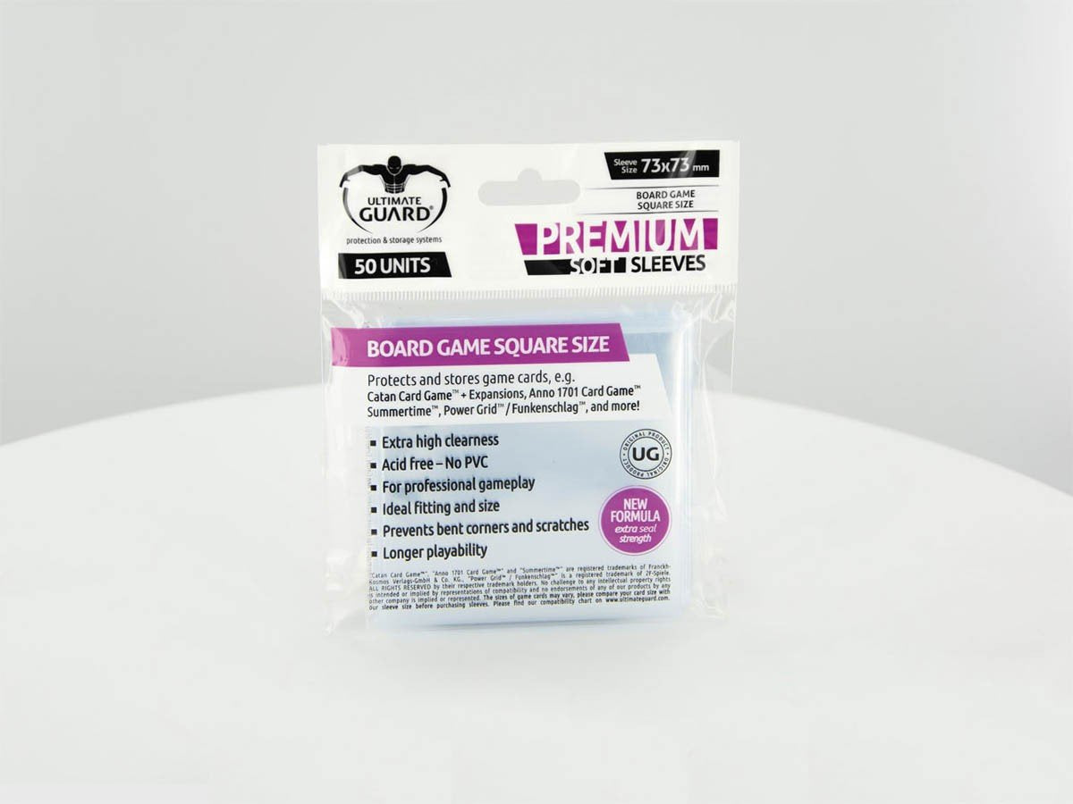 Ultimate Protection carré Premium Soft Manches pour Cartes de Jeu (Lot de 50