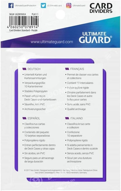 Ultimate Guard UGD010454 Card Dividers Purple 10 Pack