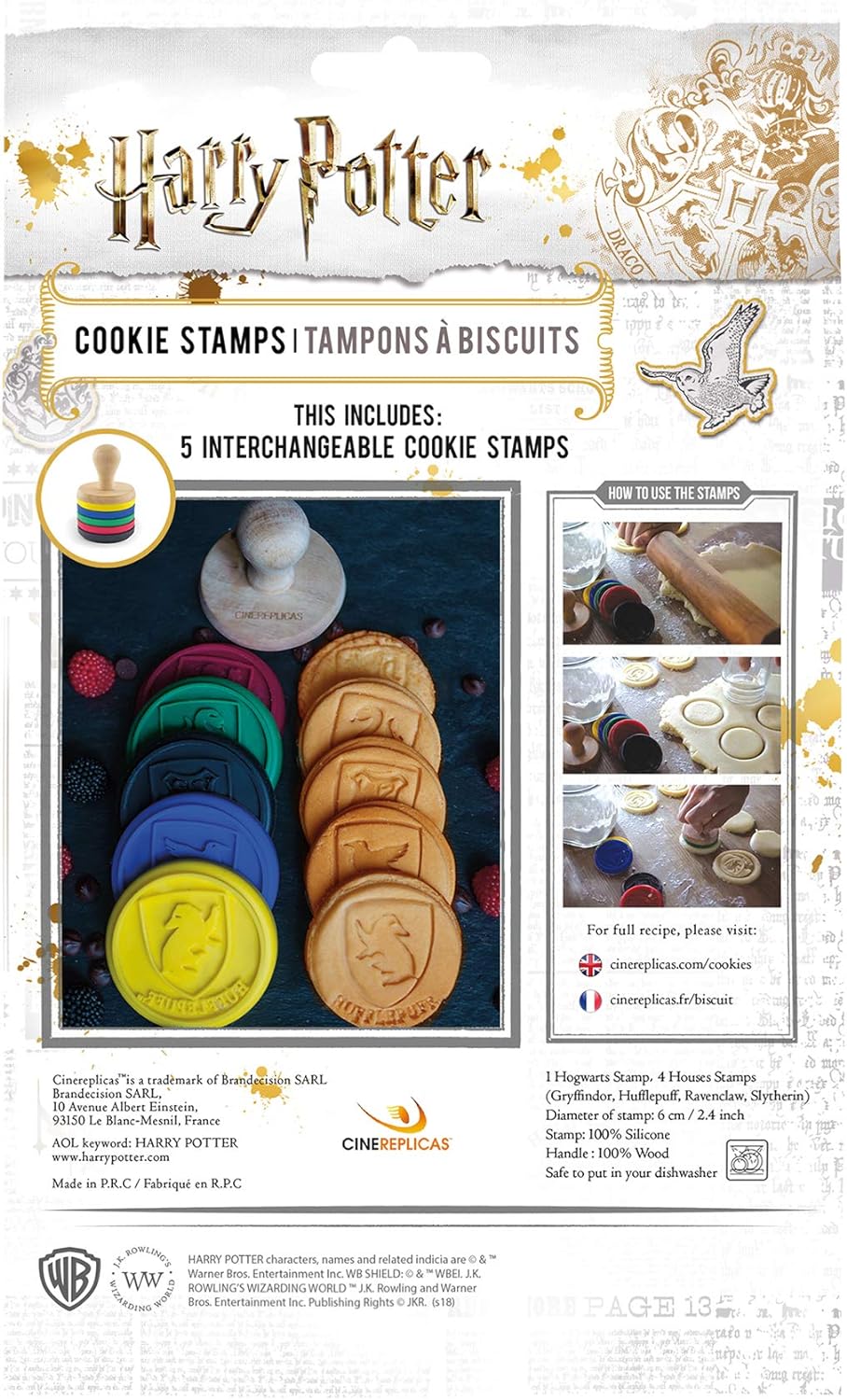 Cinereplicas - Harry Potter - Silicone Cookie/Biscuit Stamps - Official License