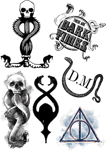 Harry Potter - Tattoos (Temporary) - Set of 35 Styles - Official - Cinereplicas