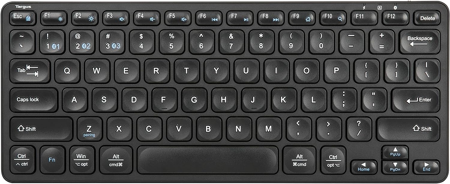 Targus Keyboard, Compact, Multi Device, Bluetooth (UK Version), Black (AKB862UK