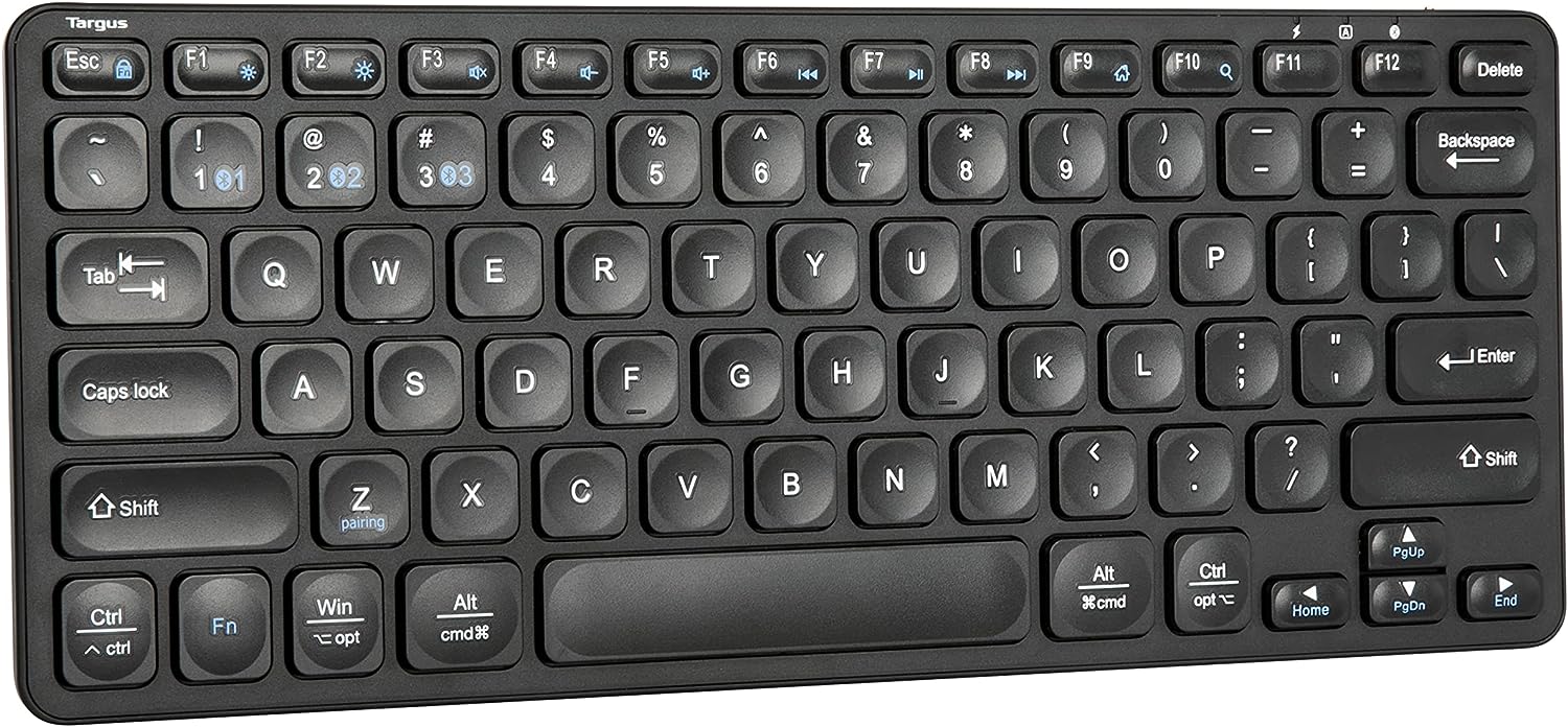 Targus Keyboard, Compact, Multi Device, Bluetooth (UK Version), Black (AKB862UK