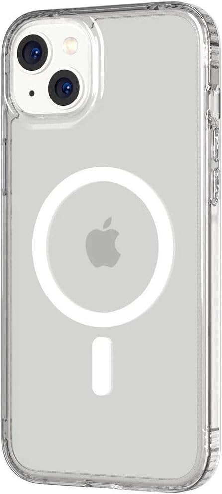 Tech21 Evo Clear hoesje voor iPhone 14 Plus, Geschikt voor MagSafe, Standaard telefoonhoesje, TPU en Antimicrobieel materiaal, Transparant, Valbescherming: 3.6m