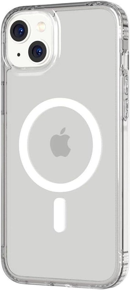 Tech21 Evo Clear hoesje voor iPhone 14 Plus, Geschikt voor MagSafe, Standaard telefoonhoesje, TPU en Antimicrobieel materiaal, Transparant, Valbescherming: 3.6m