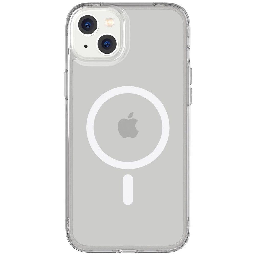 Tech21 Evo Clear hoesje voor iPhone 14 Plus, Geschikt voor MagSafe, Standaard telefoonhoesje, TPU en Antimicrobieel materiaal, Transparant, Valbescherming: 3.6m