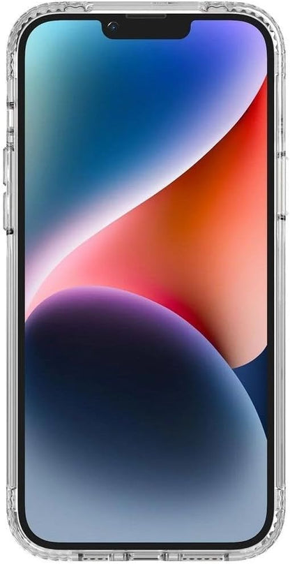 Tech21 Evo Clear hoesje voor iPhone 14 Plus, Geschikt voor MagSafe, Standaard telefoonhoesje, TPU en Antimicrobieel materiaal, Transparant, Valbescherming: 3.6m