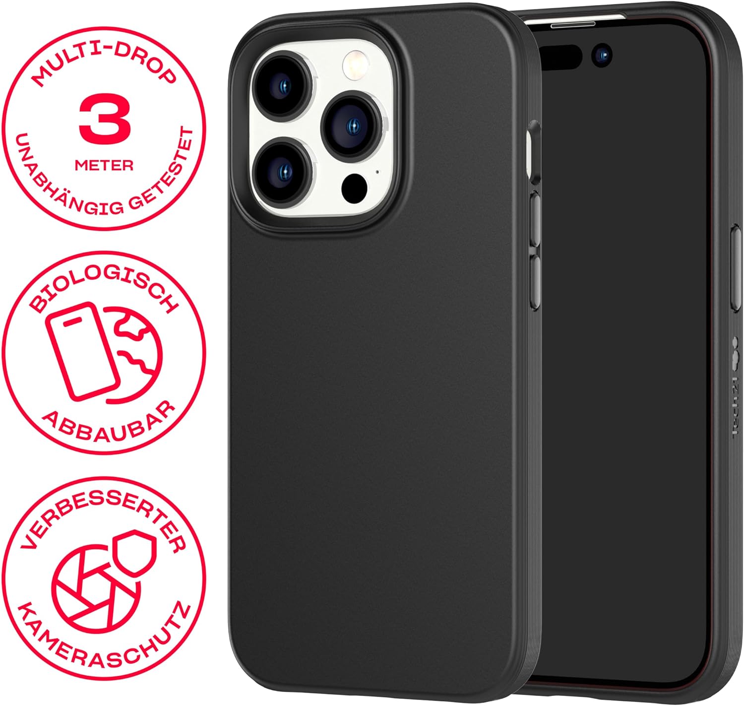 tech21 Evo Lite mobile phone case 15.5 cm (6.1") Cover Black