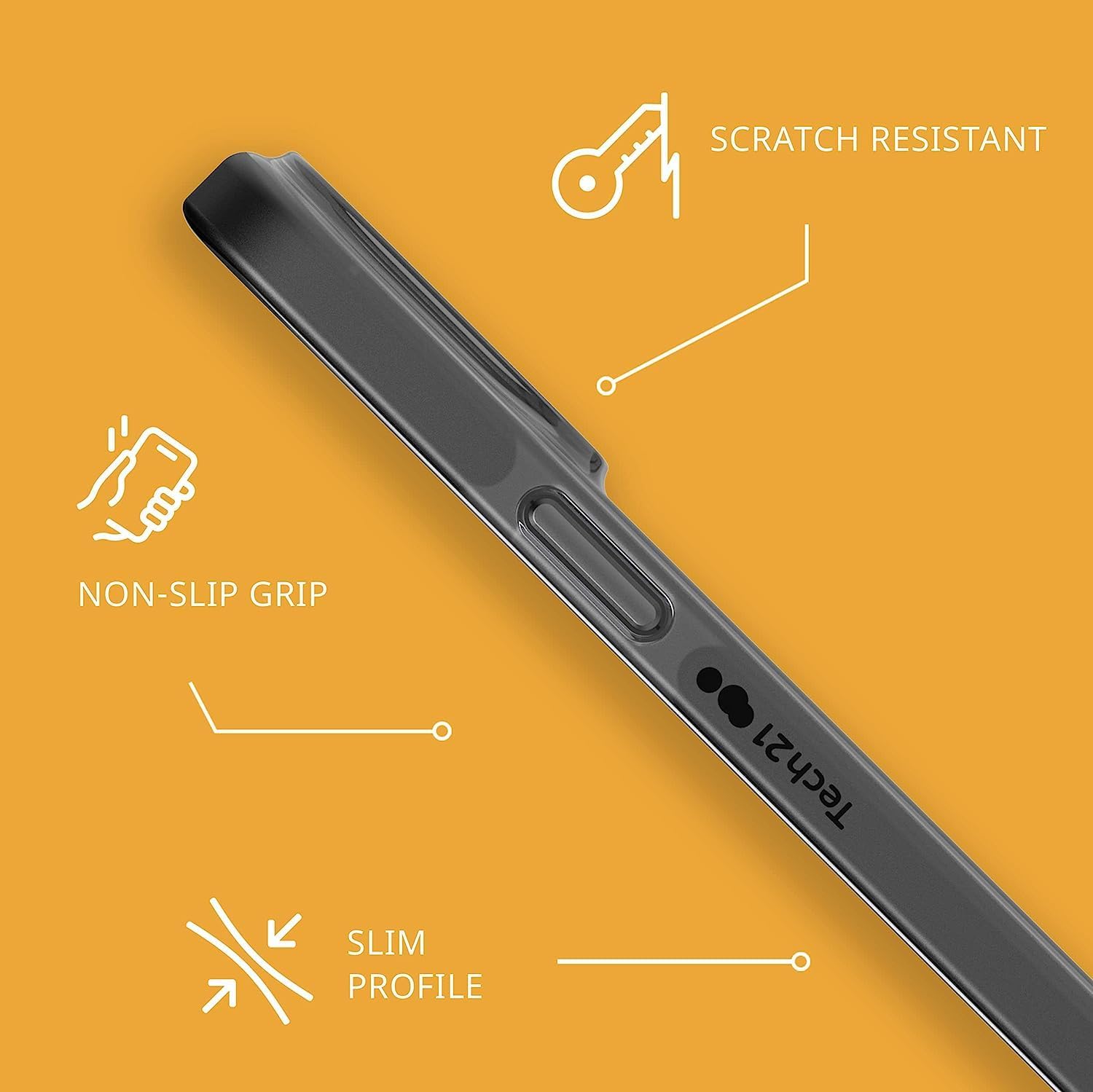 tech21 Evo Check mobile phone case 17 cm (6.7") Cover Black, Grey