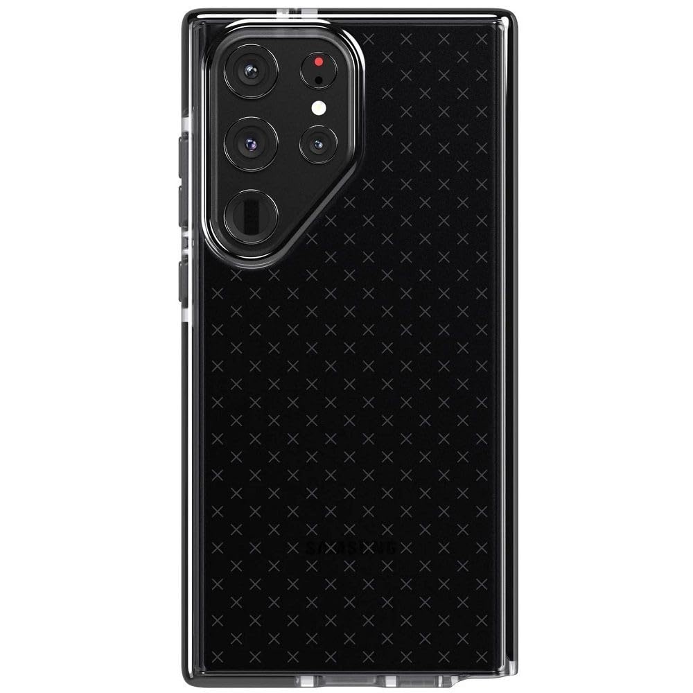 Tech21 Evo Check Case for Samsung Galaxy S23 Ultra, Smokey/Black