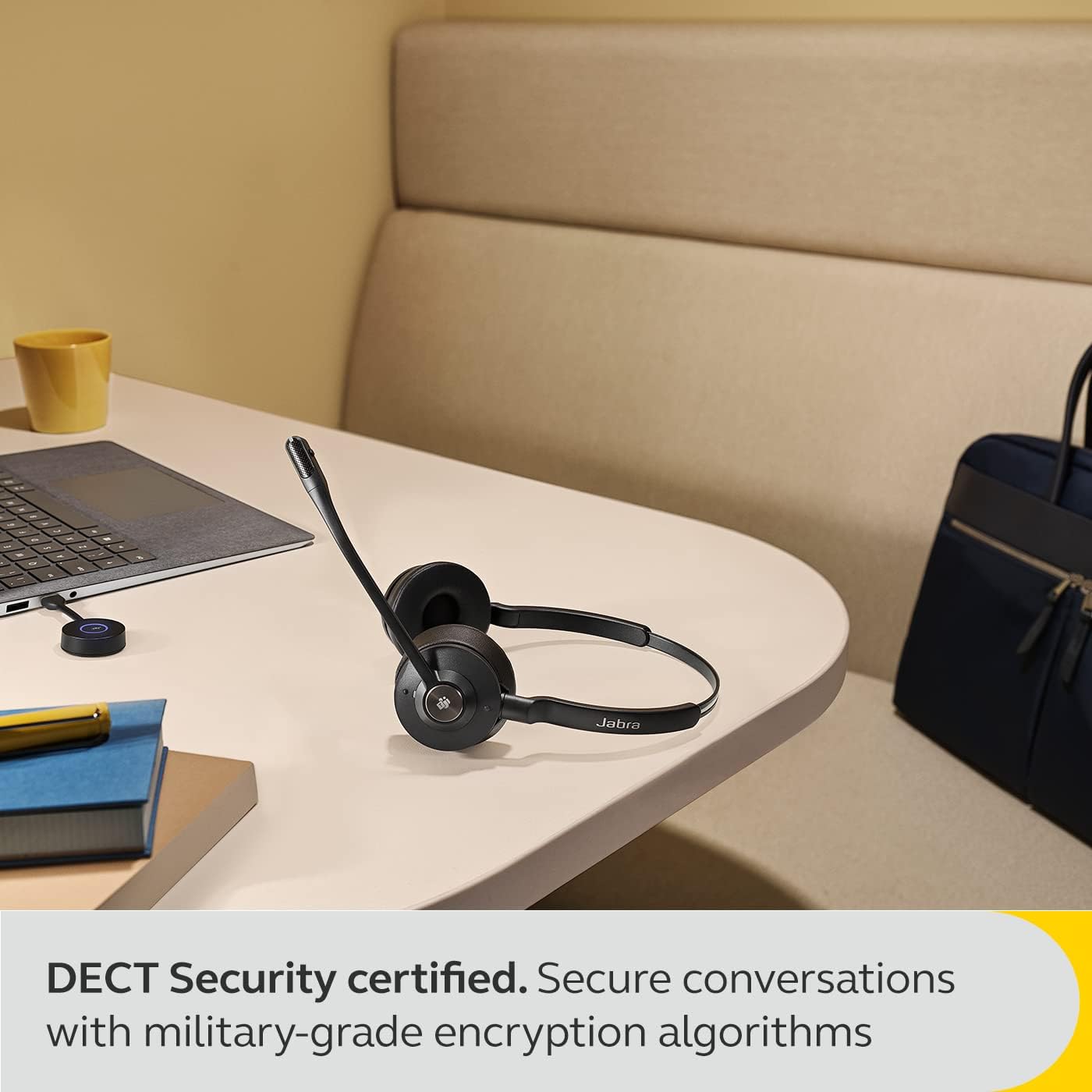 Jabra Engage 55 Stereo Wireless Headset - Certified for Google Meet and Zoom PanaCast 20 4K AI-powered Video Conferencing Camera (bundle