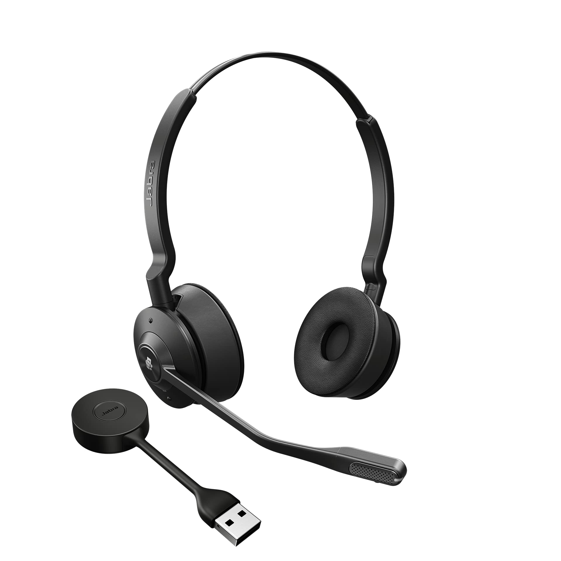 Jabra Engage 55 Stereo Wireless Headset - Certified for Google Meet and Zoom PanaCast 20 4K AI-powered Video Conferencing Camera (bundle
