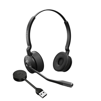 Jabra Engage 55 Stereo Wireless Headset - Certified for Google Meet and Zoom PanaCast 20 4K AI-powered Video Conferencing Camera (bundle