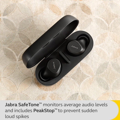 Jabra Evolve2 Buds True Wireless Bluetooth Earbuds, Active Noise Cancellation, MultiSensor Voice Technology and Wireless Charging Pad - Certified to work with your virtual meeting apps - Black