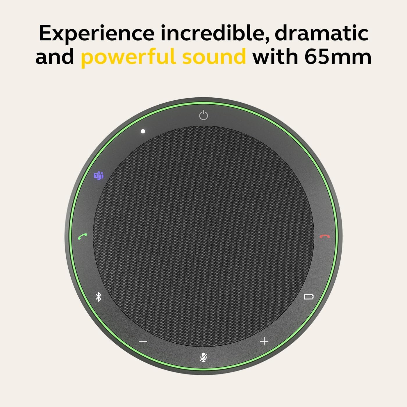 Jabra Speak2 75 Wireless Bluetooth Speakerphone with USB-A Bluetooth Adapter, 4 Noise-cancelling Mics and Full-range 65mm Speaker - MS Teams Certified, Works with Other Platforms - Dark Grey