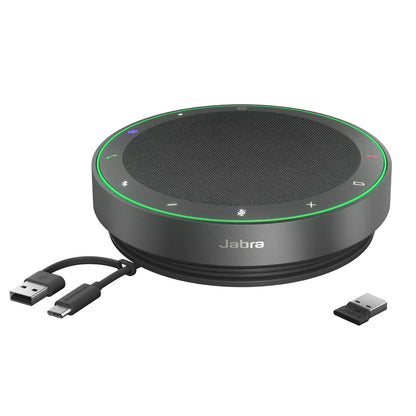 Jabra Speak2 75 Wireless Bluetooth Speakerphone with USB-A Bluetooth Adapter, 4 Noise-cancelling Mics and Full-range 65mm Speaker - MS Teams Certified, Works with Other Platforms - Dark Grey