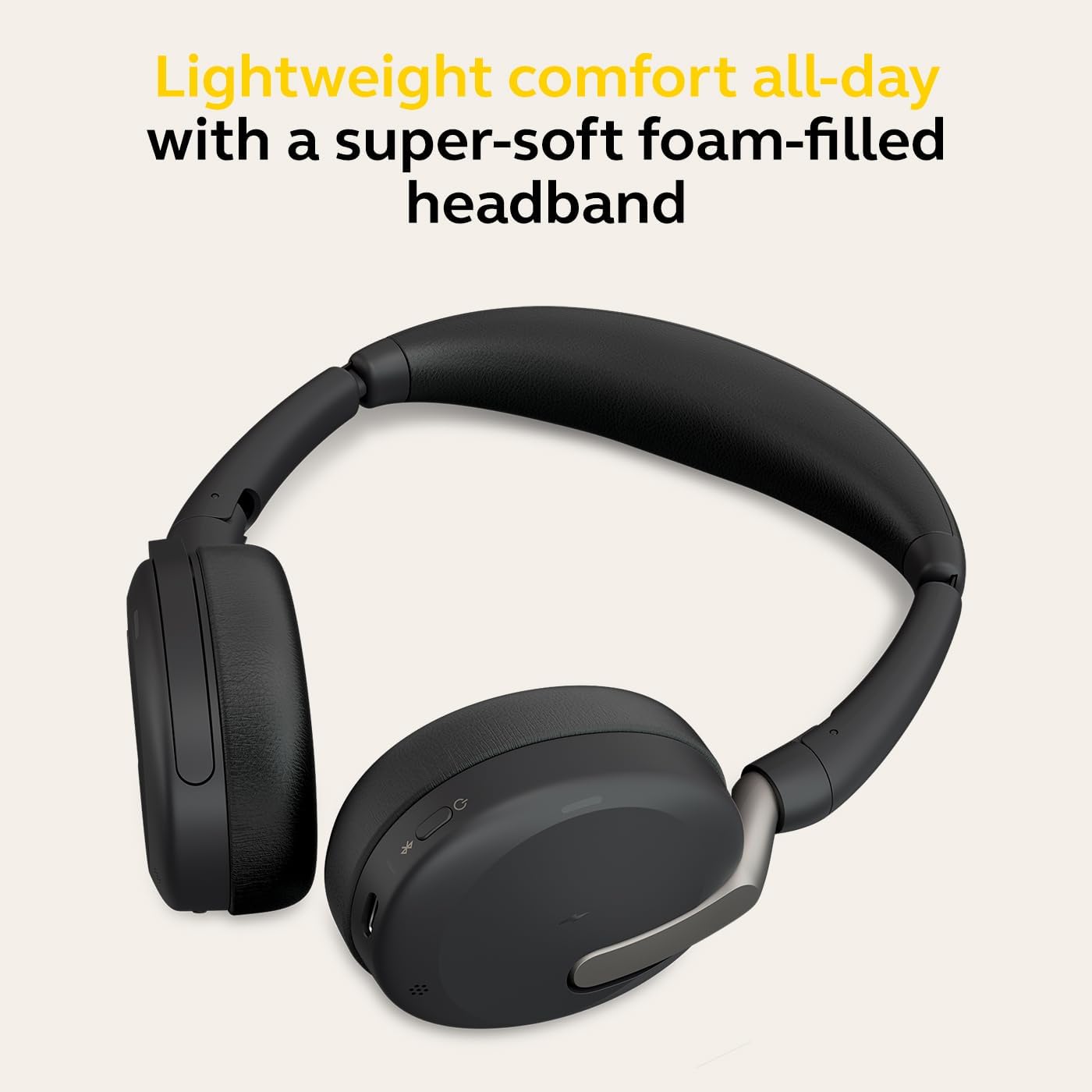 Jabra Evolve2 65 Flex - Wireless Stereo Headset with Bluetooth, Noise-cancelling Jabra ClearVoice Technology and Hybrid ANC - Works with all leading UC Platforms - Black