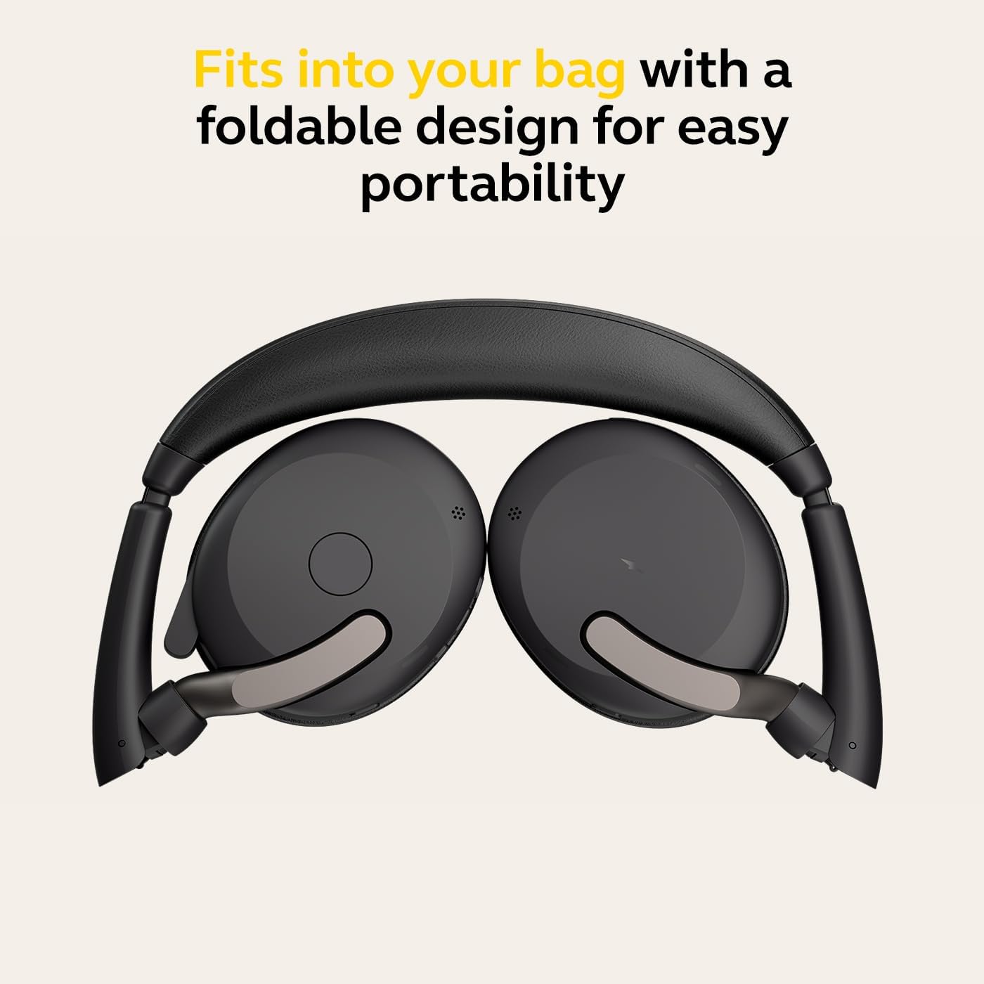 Jabra Evolve2 65 Flex - Wireless Stereo Headset with Bluetooth, Noise-cancelling Jabra ClearVoice Technology and Hybrid ANC - Works with all leading UC Platforms - Black