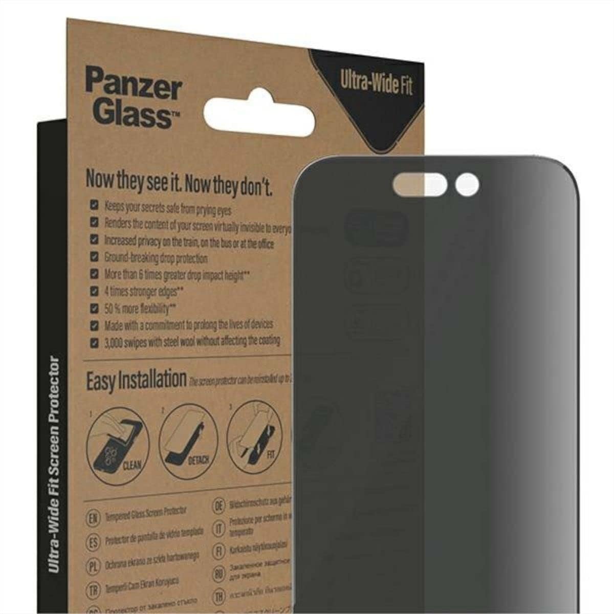 PanzerGlass Ultrawide Privacy AB für iPhone 14 Pro