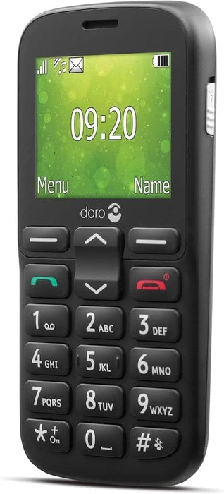 Doro 1380 Unlocked 2G Dual SIM Mobile Phone for Seniors with 2.4" Display, Camera and Assistance Button (Black)  (Black) 1380 - Black