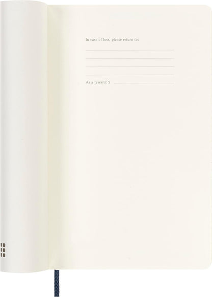 Moleskine Daily Agenda 12 Months 2024, Agenda 2024, Size Large 13x21, Soft Cover and Elastic Closure, Colour