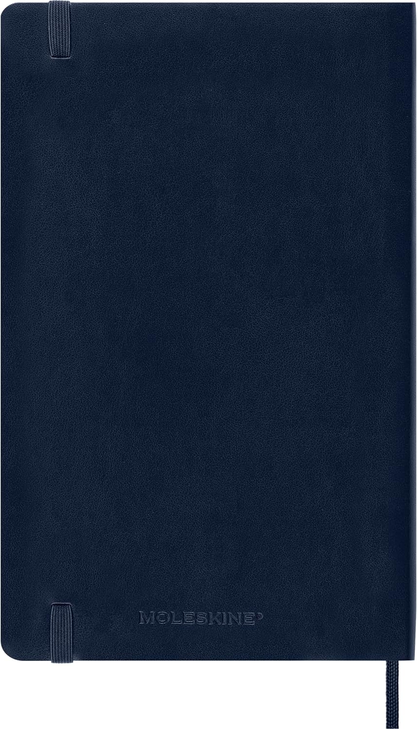 Moleskine Daily Agenda 12 Months 2024, Agenda 2024, Size Large 13x21, Soft Cover and Elastic Closure, Colour