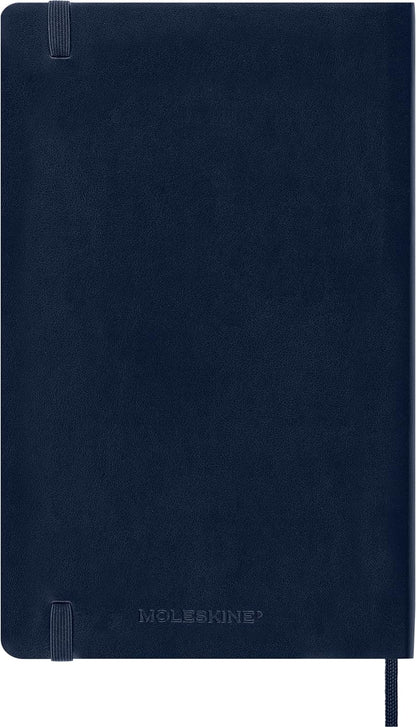 Moleskine Daily Agenda 12 Months 2024, Agenda 2024, Size Large 13x21, Soft Cover and Elastic Closure, Colour