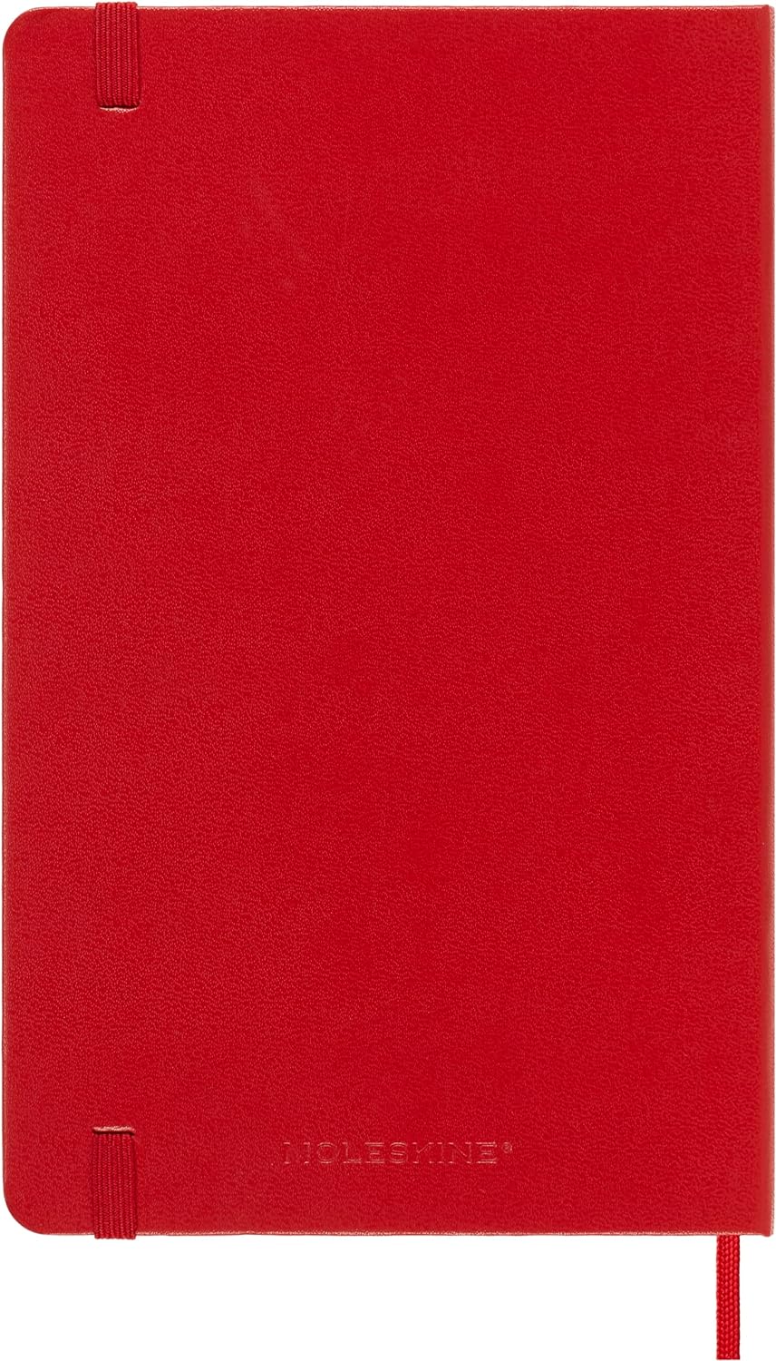 Moleskine Weekly Agenda With Space For Notes 12 Months 2024, Agenda 2024, Size Large 13x21, Hard Cover And Elastic Closure, Colour Scarlet Red