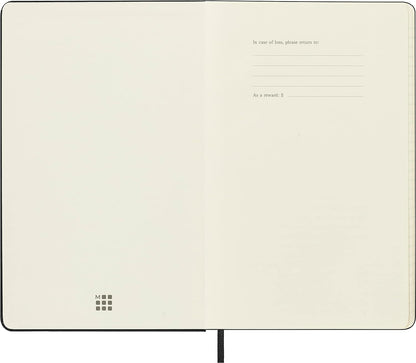 Moleskine Horizontal Weekly Agenda 12 Months 2024, Agenda 2024, Size Large 13x21, Hard Cover and Elastic Closure, Colour