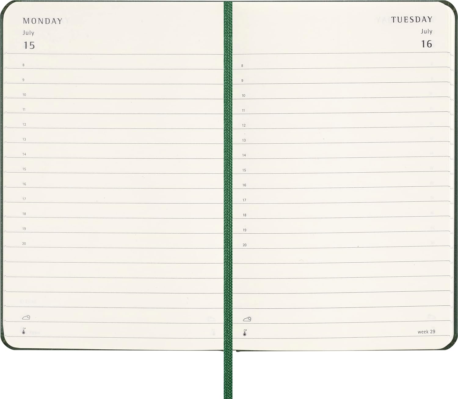 Moleskine Daily Agenda 12 Months 2024, Agenda 2024, Size Pocket 9x14, Hard Cover and Elastic Closure, Colour
