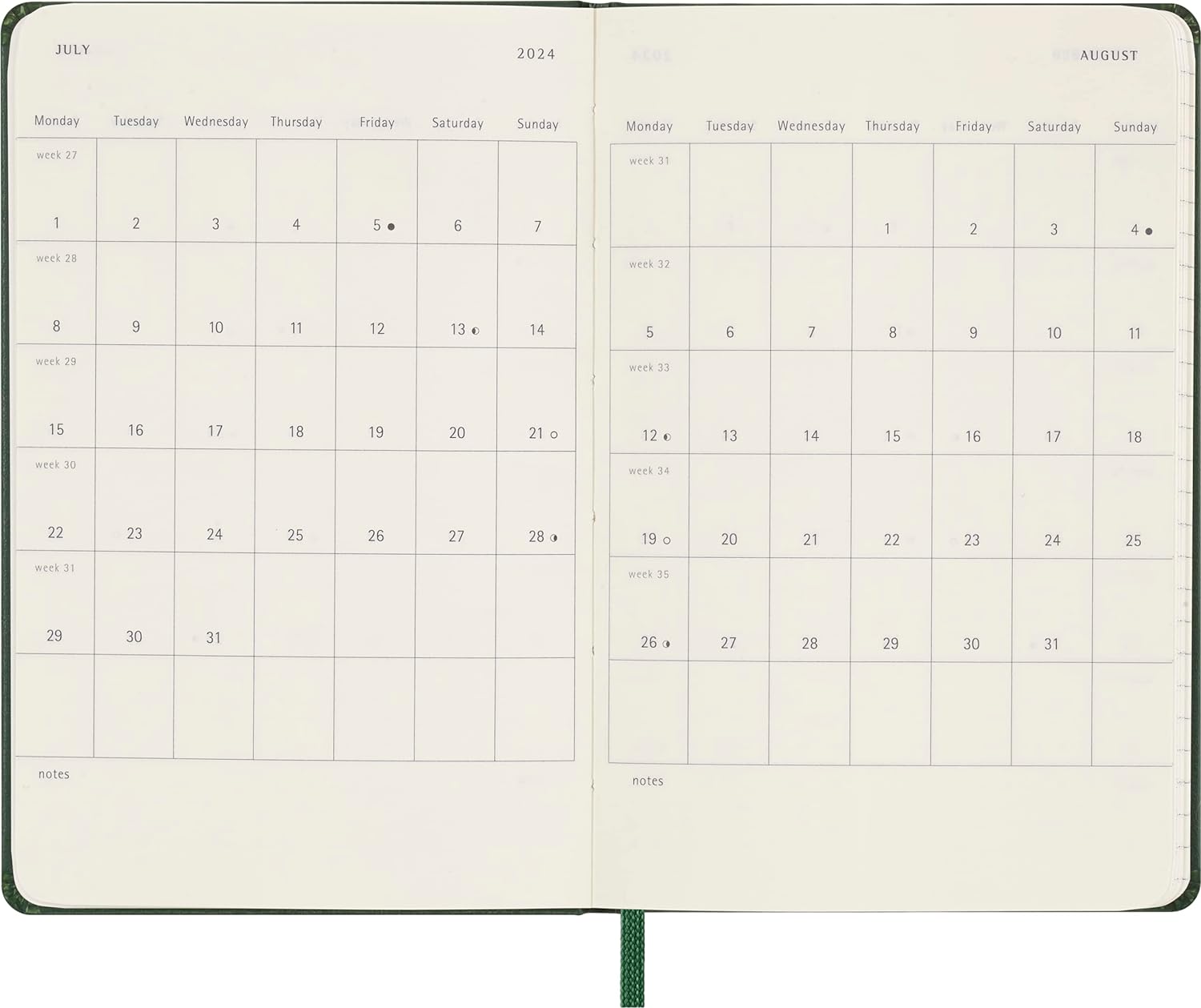 Moleskine Daily Agenda 12 Months 2024, Agenda 2024, Size Pocket 9x14, Hard Cover and Elastic Closure, Colour