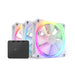 NZXT F120 RGB Fans - RF-R12TF-W1 - Advanced RGB Lighting Customization - Whisper Quiet Cooling - Triple (RGB Fan & Controller INCLUDED) - 120mm Fan