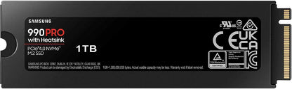 Samsung 990 PRO Heatsink SSD - 1TB - PCIe 4.0 M.2 Internal Solid State Hard Drive