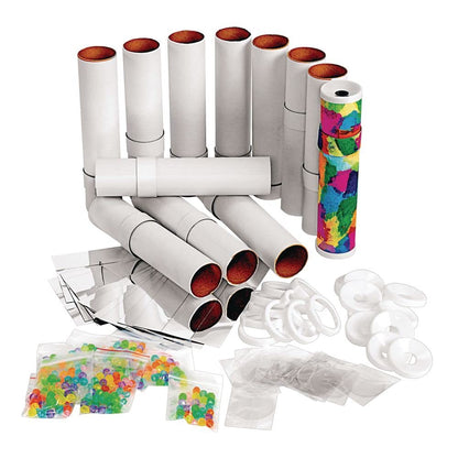 Colorations Make & Decorate Your Own STEM Kaleidoscope, Colorful Science Craft Activity, Arts & Crafts, 7-1/2"L x 1-3/4"Dia, Mess Free, Glue Free, Set of 12 (Item # SPINVIEW)