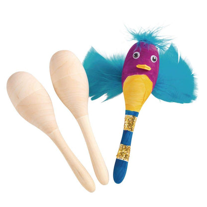 Colorations MARACAS Decorate Your Own Wooden Maracas (Pack of 12