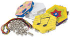 COLORATIONS - Tambourine craft set for children, 12 pieces, musical instruments craft idea