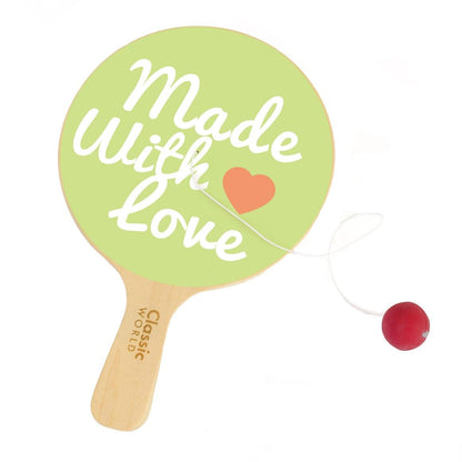 Classic World - Classic World Houten Racket met Bal aan Koord