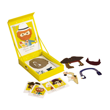 Classic World - Classic World Magneetkoffer Foto Gezichten Geel