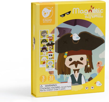 Classic World - Classic World Magneetkoffer Foto Gezichten Geel