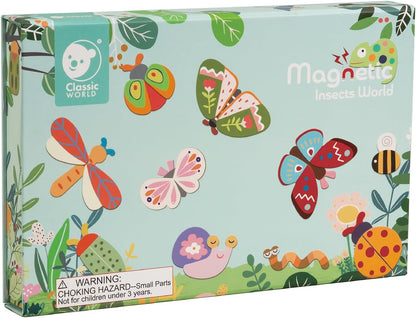 CLASSIC WORLD Magnetspiel Insektenwelt | Magnet Puzzle ab 3 Jahre | Magnetpuzzle mit 66 Teilen | Magnetspiel für Kinder