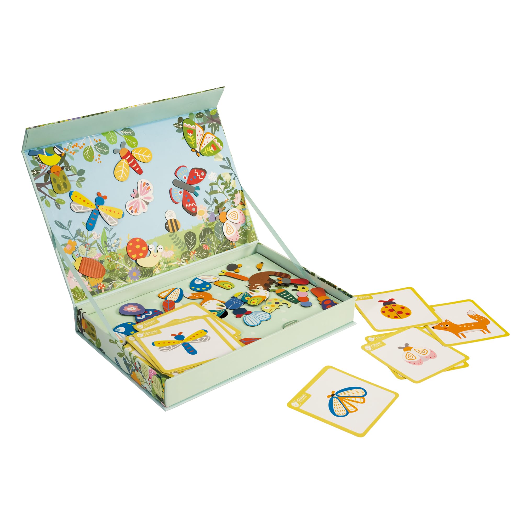 CLASSIC WORLD Magnetspiel Insektenwelt | Magnet Puzzle ab 3 Jahre | Magnetpuzzle mit 66 Teilen | Magnetspiel für Kinder