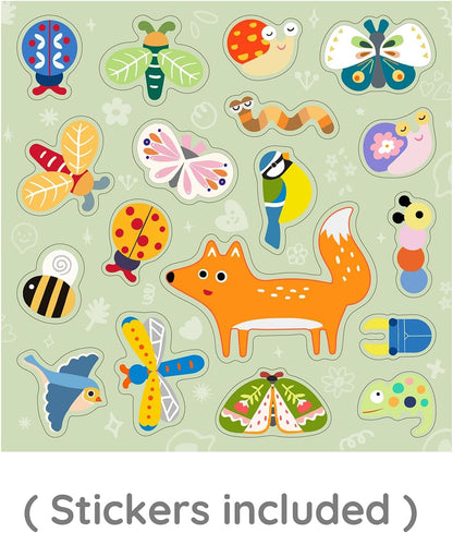 CLASSIC WORLD Magnetspiel Insektenwelt | Magnet Puzzle ab 3 Jahre | Magnetpuzzle mit 66 Teilen | Magnetspiel für Kinder