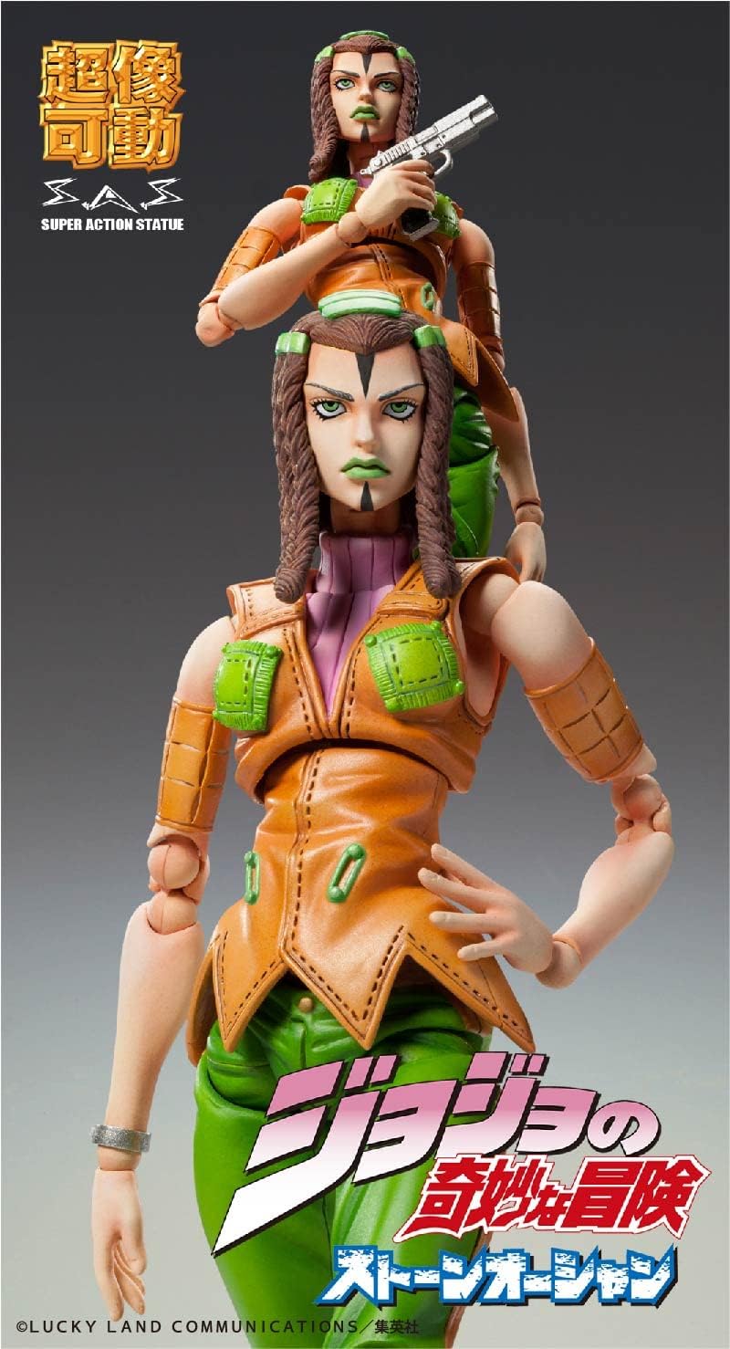 MediCos JoJo’s Bizarre Adventure Part 6: Ermes Costello Chozokado Super Action Statue Figure, Multicolor