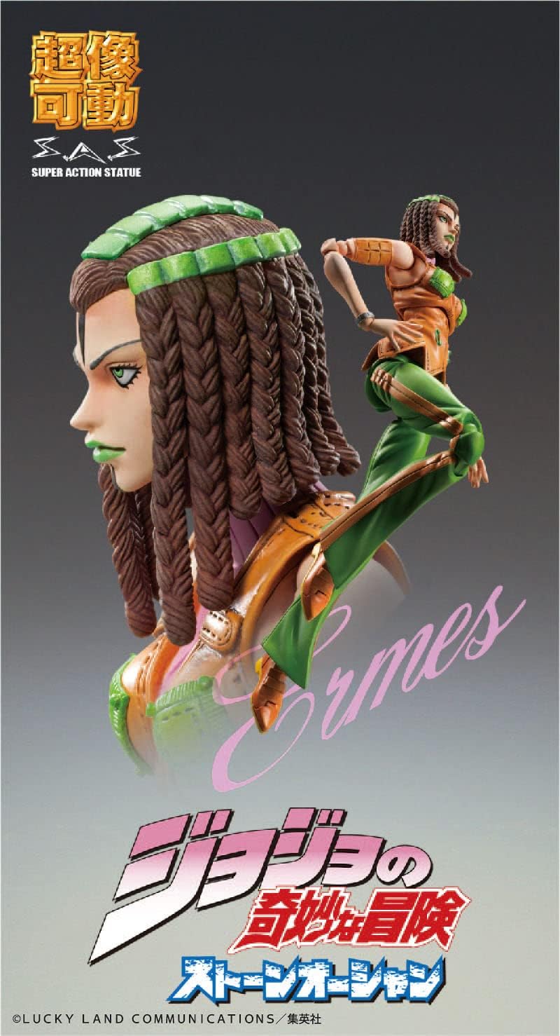 MediCos JoJo’s Bizarre Adventure Part 6: Ermes Costello Chozokado Super Action Statue Figure, Multicolor
