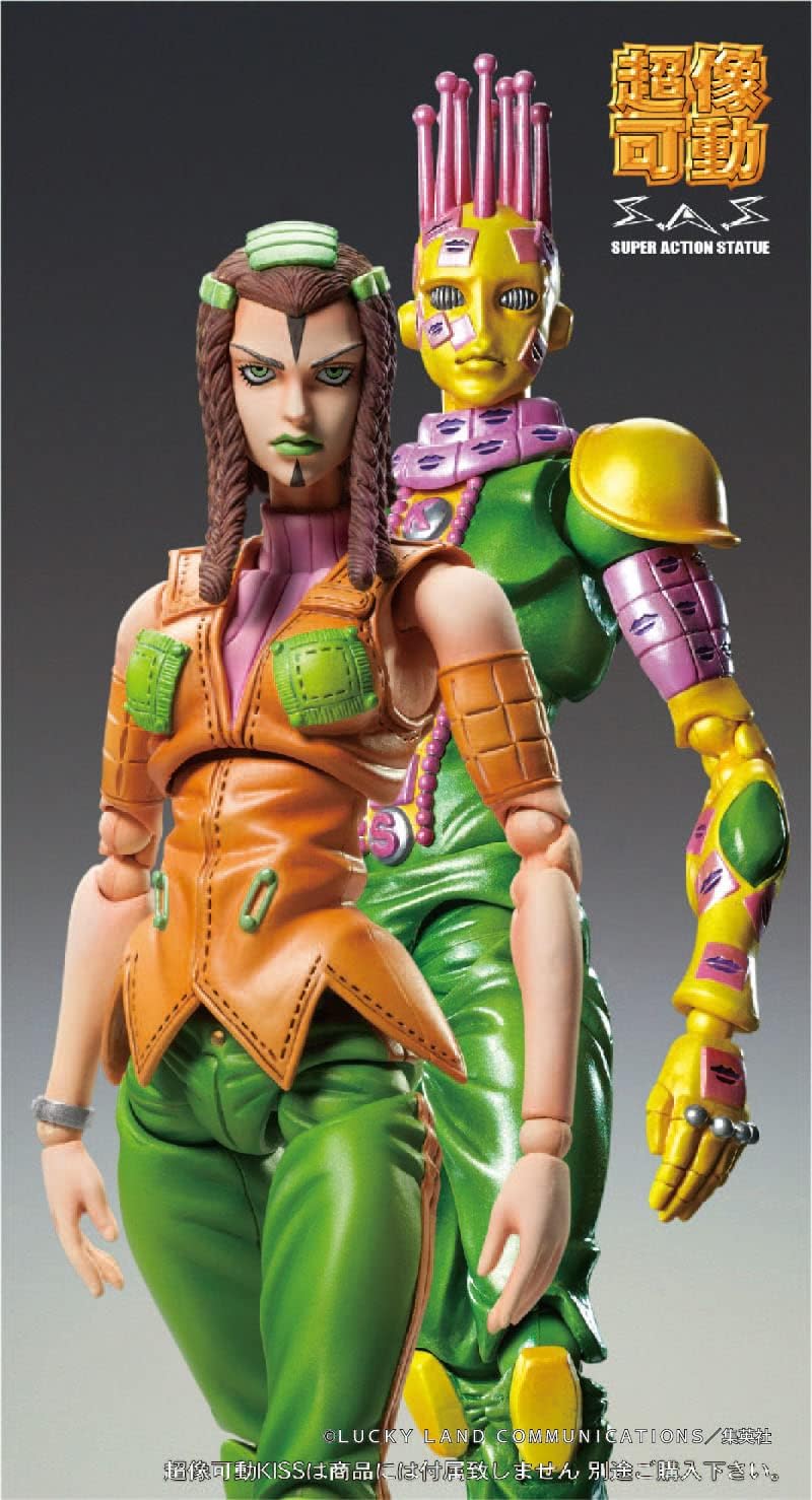 MediCos JoJo’s Bizarre Adventure Part 6: Ermes Costello Chozokado Super Action Statue Figure, Multicolor